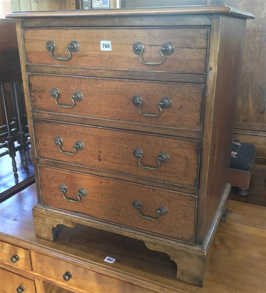 George III style oak chest of drawers